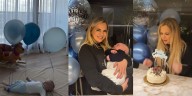 Entre globos azules y amigas, Alejandra Maglietti celebró su primer cumpleaños como mamá: “El mejor regalo”
