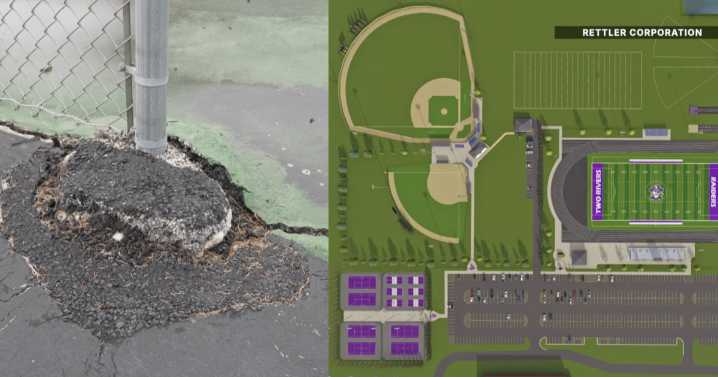 Cracked courts and bumpy fields prompt Two Rivers High School fundraising