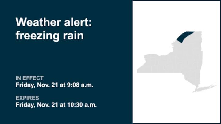 Be prepared for freezing rain in North Country Friday morning