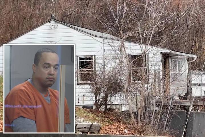 Lunatic son, 44, beat his elderly parents, then left them for dead in torched home as they begged him to 'come back' and 'help us'
