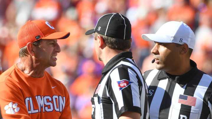 ACC fines Clemson, reprimands Dabo Swinney for criticizing officiating