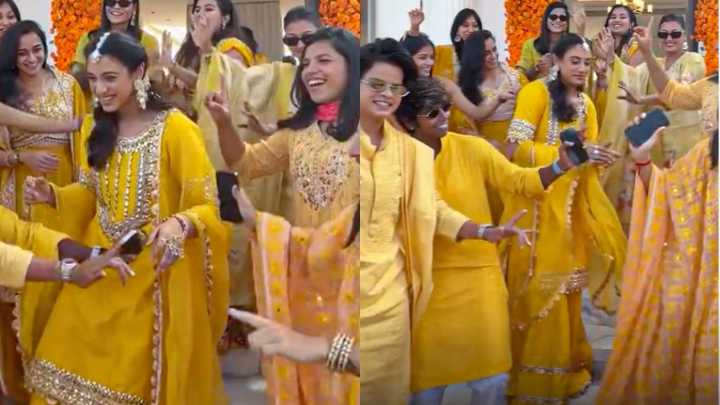 Smriti Mandhana Dances With World Cup-Winning Teammates at Haldi Ceremony