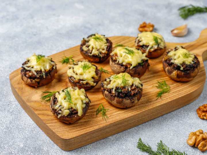 Cómo hacer champiñones rellenos en “air fryer”: un aperitivo gourmet, rápido, fácil y saludable