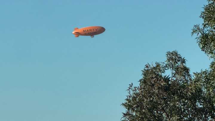 Blimp for upcoming film 'Marty Supreme' spotted in El Paso