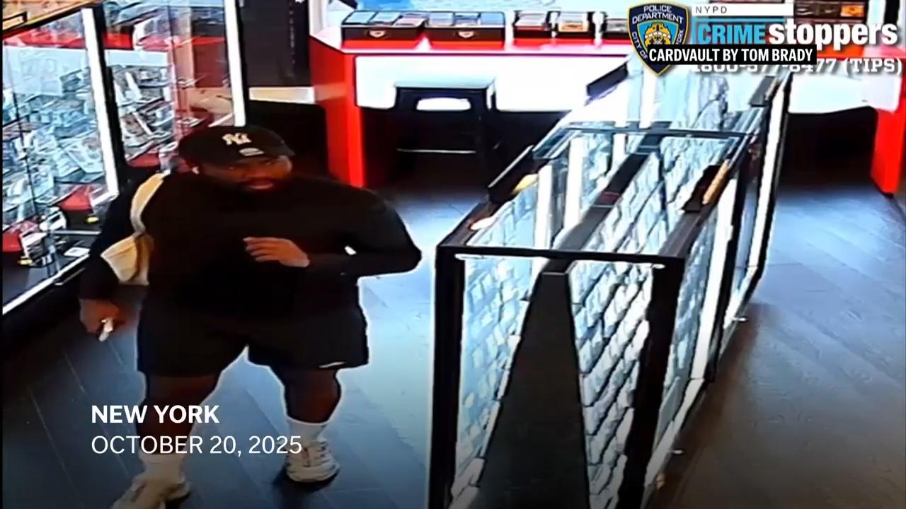 NYC police seek man who stole $9,700 in baseball and Pokemon cards from CardVault by Tom Brady shop