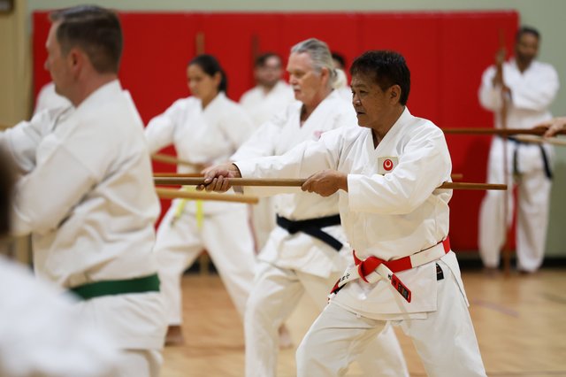 Karate masters from Okinawa return to Forsyth County nearly 30 years after staying here during 1996 Olympics