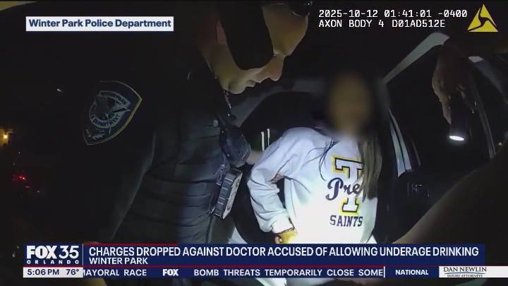 Charges dropped against doctor accused of allowing underage drinking