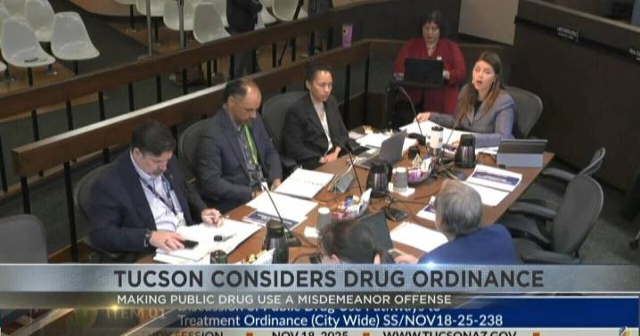 City Council considers drug use ordinance for safety in Tucson