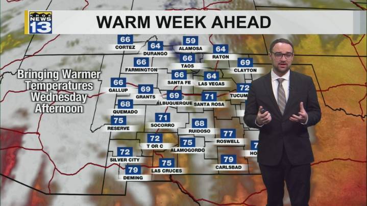 Cold start to the week before warmer air moves in