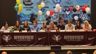 Rams swim coach praises seniors on signing day
