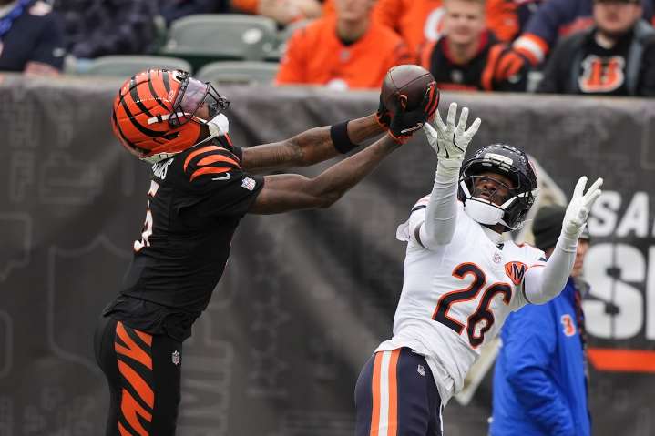 How Joe Flacco, Tee Higgins and the Bengals offense graded in Week 9 vs. the Bears