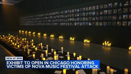 'The Moment Music Stood Still' Nova Music Festival exhibit depicting Oct. 7, 2023 Hamas attack in Lincoln Park, Chicago this month