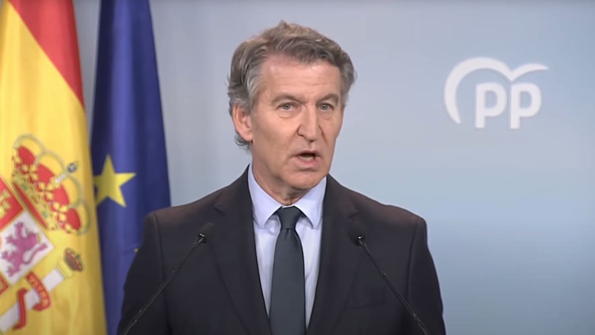 Feijóo señala a Sánchez como "la manzana podrida "y convoca a los españoles a protestar el domingo