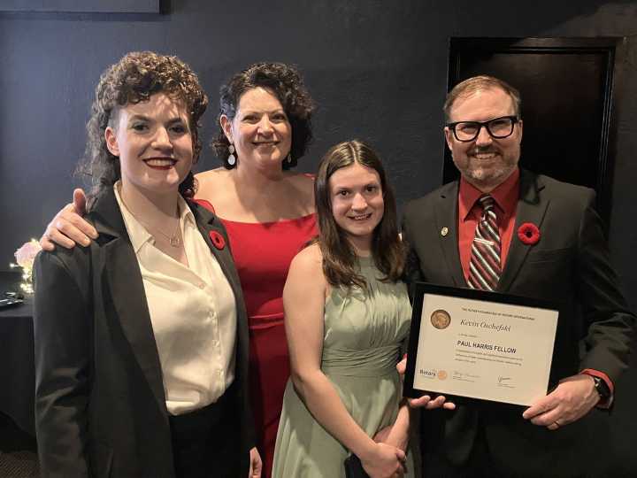 North Bay Rotary honours Kevin Oschefski for his community service