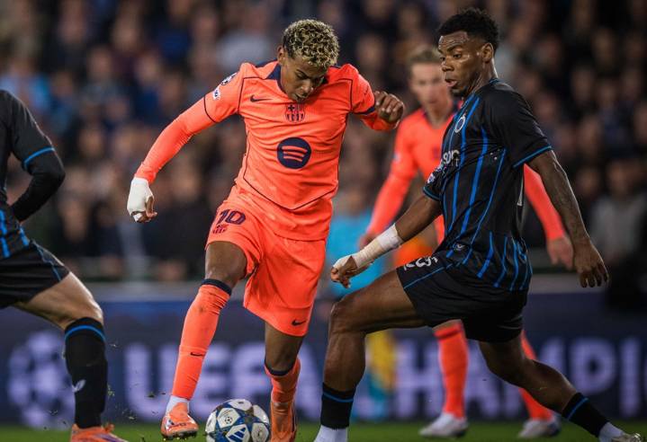 Champions League: Lamine Yamal salva un punto para el FC Barcelona frente al Brujas