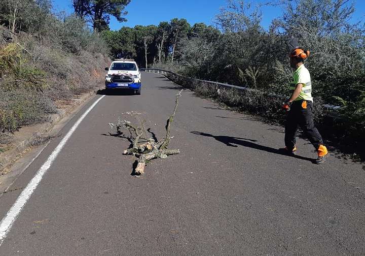 El Cabildo de Gran Canaria moviliza a 100 operarios de carreteras por la borrasca Claudia