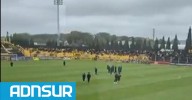 16:02 Llegó el plantel de Madryn al estadio y no para de llover: Así se encuentra la cancha para la histórica final