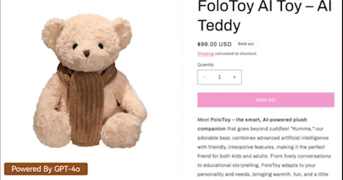 AI teddy bear removed from shelves amid safety concerns
