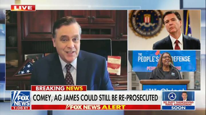 Fox’s Jonathan Turley Warns Letitia James ‘Might Be Celebrating a Tad Too Early’