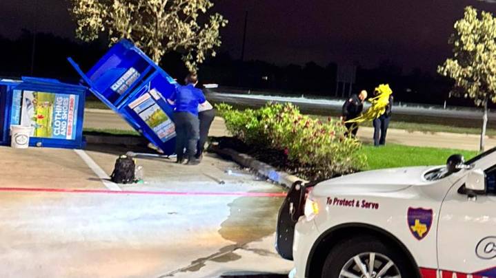 Man dies after becoming trapped in clothing donation box in Harris County