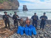 Interceptan lancha con droga en Mizata: dos detenidos en playa de La Libertad