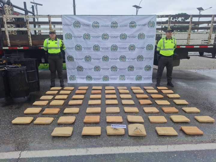 Más de 60 kilos de marihuana creepy fueron incautados en operativo de control de la Policía