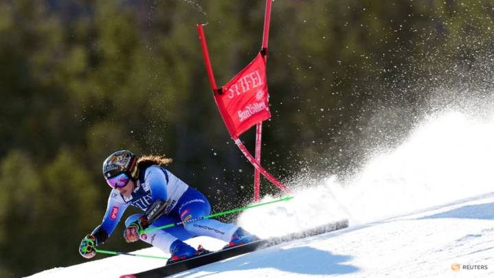 Alpine skiing-Italy's Brignone back on the slopes seven months after leg fractures
