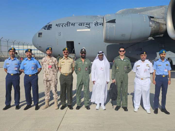IAF Suryakiran Aerobatic Team arrives for Dubai Air Show