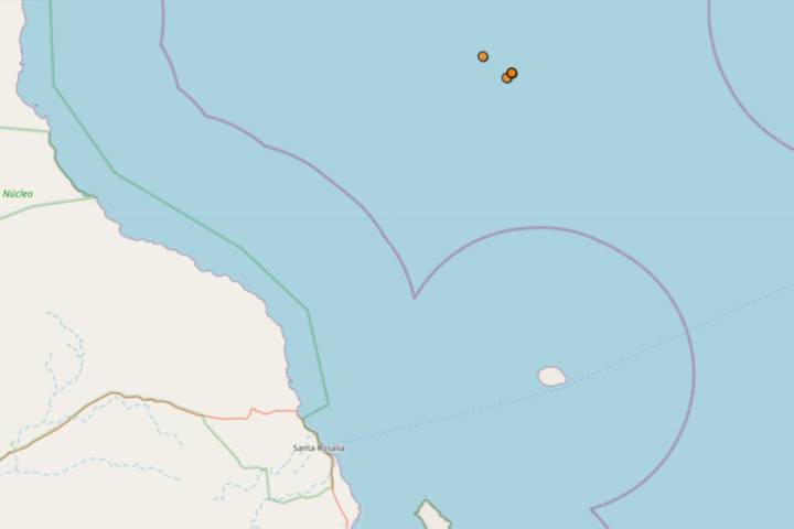 Tres Sismos sacuden costas de Santa Rosalía