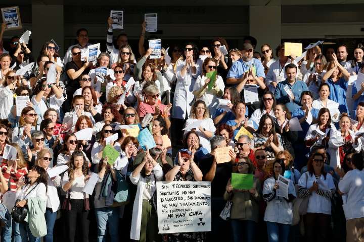 Los técnicos superiores sanitarios concluyen cuatro días de huelga sin hacer pruebas diagnósticas