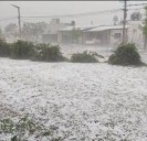 Cayó granizo en la zona de Acha y Padre Buodo: tuvieron que cortar la ruta 35