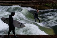 Munich’s famous river wave has vanished after a cleanup. Surfers hope it will return soon
