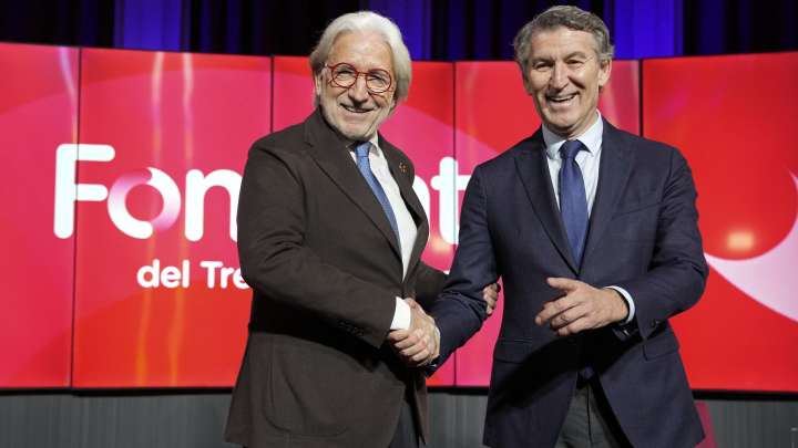 Feijóo á patronal catalá: "Fáltanme os votos dos seus"