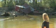 Collapsed camp along Ouiska Chitto Creek threatening waterway, nearby property owner warns