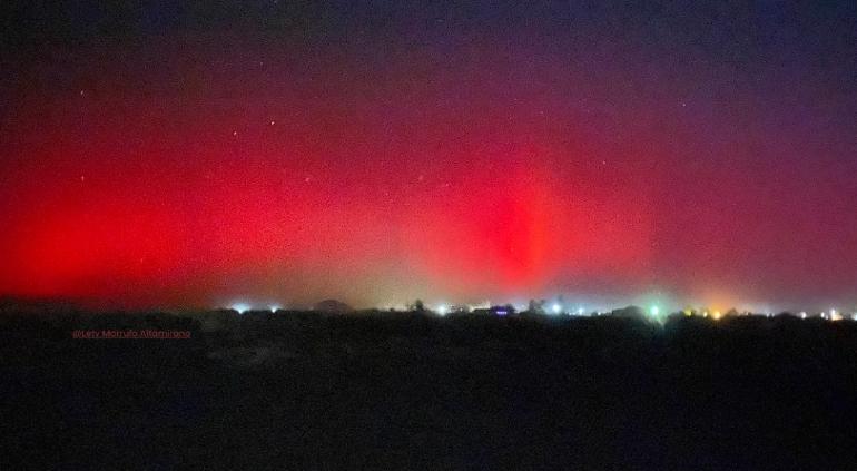 ¡De postal! Auroras boreales iluminaron el cielo de Villa Ahumada 📷