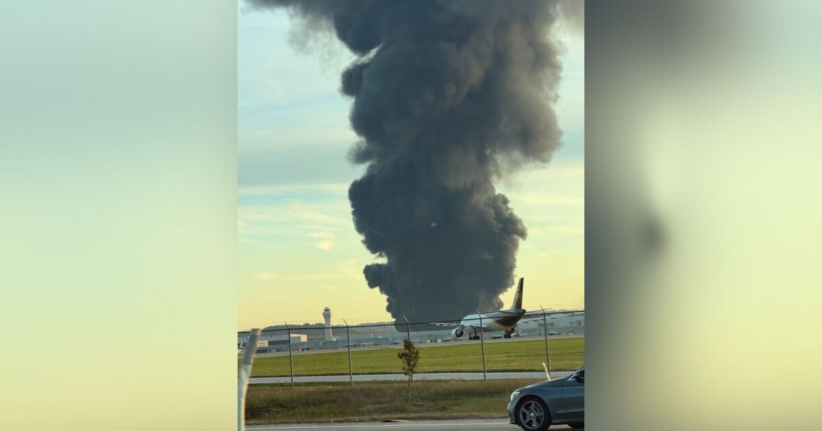 Huge fire erupts at Louisville airport after incident involving UPS plane