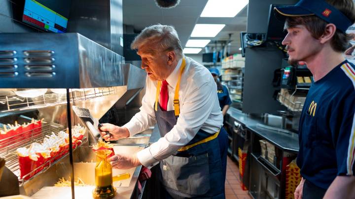 Trump jokes he's first former McDonald's fry cook to become president