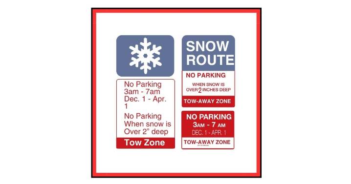 Winter snow parking ban begins on Monday