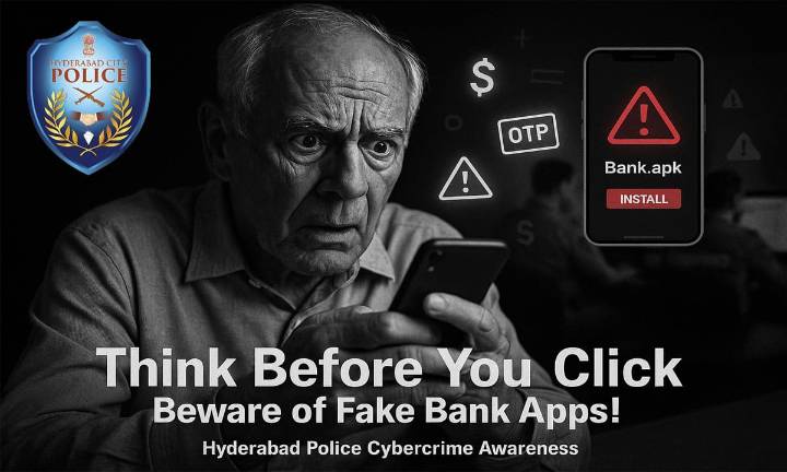 Think Before You Click: Pensioner Loses ₹10 Lakh; Hyderabad Police Warn Against Fake Bank Apps and Malicious APKs