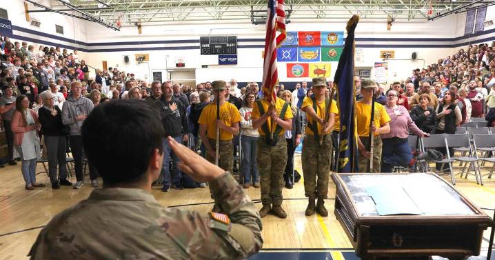 Photo: Veterans Day service at Will James Middle School on Monday