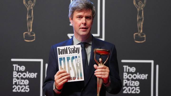 Writer David Szalay wins prestigious Booker Prize for fiction with his earthy novel 'Flesh'
