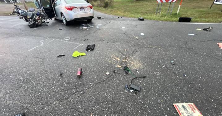 One dead after car vs motorcycle crash