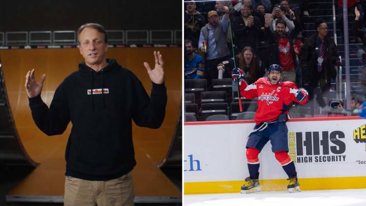Tony Hawk congratulates Ovechkin on 900th NHL goal
