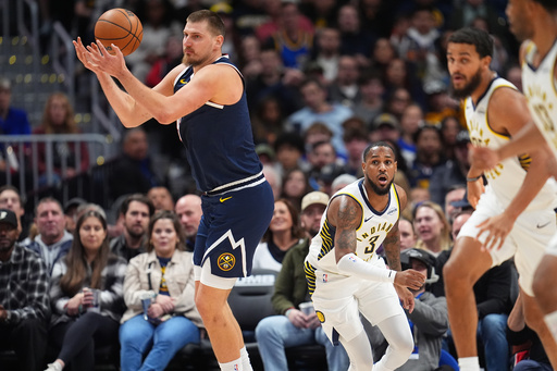 Nikola Jokic logra su 6to triple-doble en 9 duelos; Nuggets vencen a Pacers 117