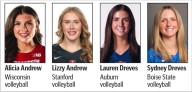 Andrew, Dreves sisters head toward NCAA volleyball postseason