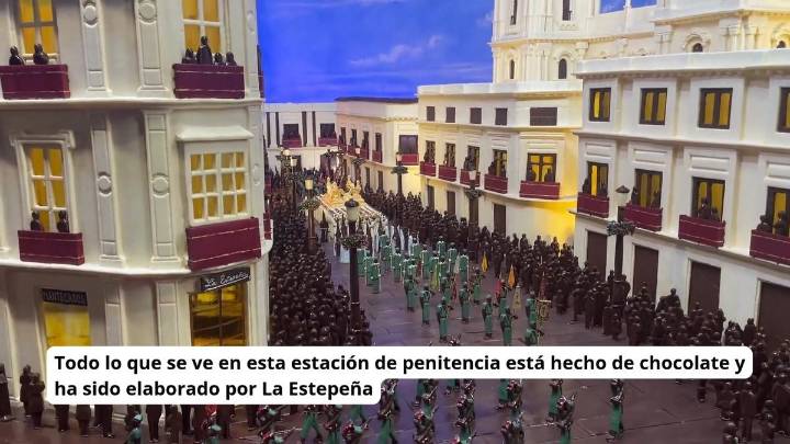 Planes de Navidad: La Estepeña convierte la procesión del Cristo de Mena en una filigrana de chocolate