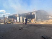 Garupá: fuerte despliegue policial y de bomberos para controlar incendio en un aserradero
