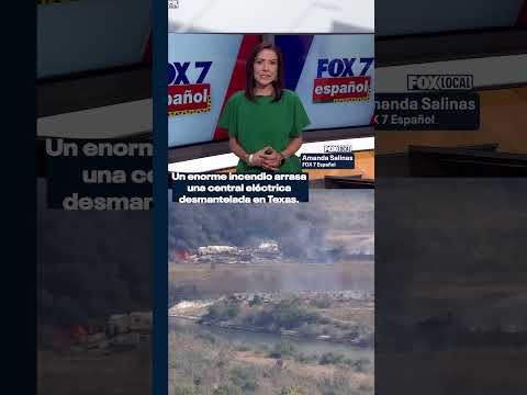 🔥Un enorme incendio arrasa una central eléctrica desmantelada en Texas.🚒