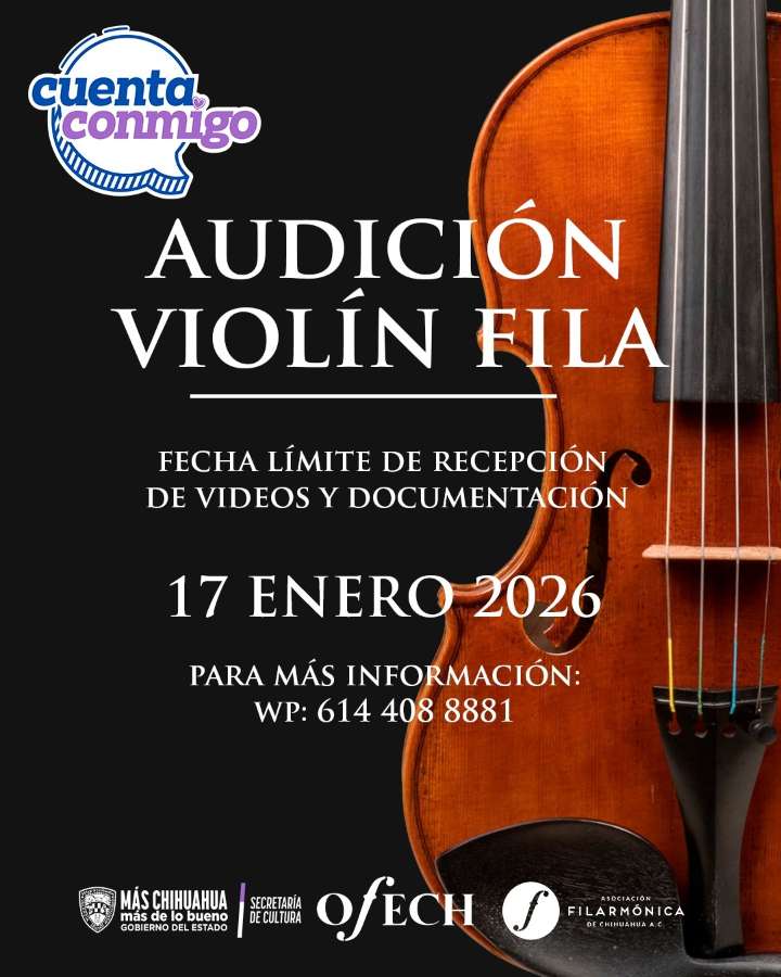 Invita Ofech a violinistas a integrarse a sus filas