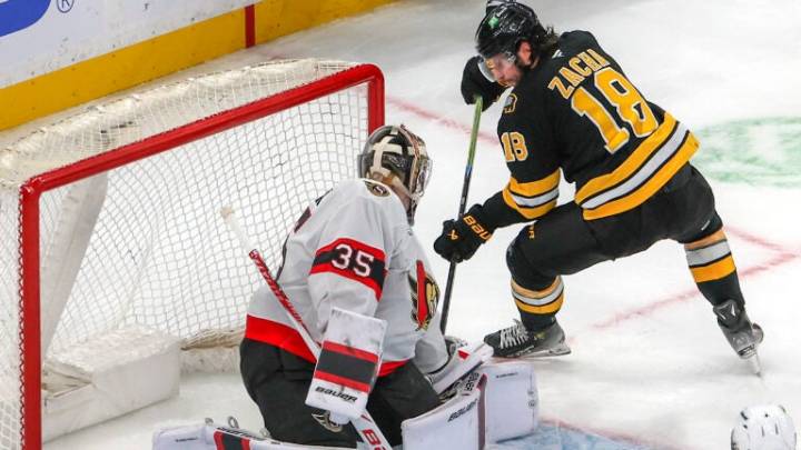 Pavel Zacha scores with 6 seconds left in OT as Bruins beat Senators 3